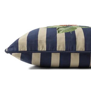Rifle Paper Co. x Loloi Raspberries Navy / Multi 18'' x 18'' Cover Only Pillow