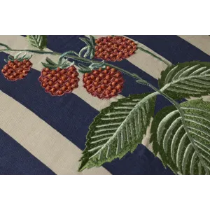 Rifle Paper Co. x Loloi Raspberries Navy / Multi 18'' x 18'' Cover Only Pillow
