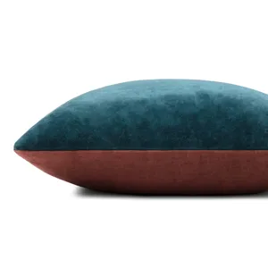 Pillows Navy / Coffee Pillow (18\" X 18\" Cover W/Poly)