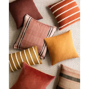 Pillows Navy / Coffee Pillow (18\" X 18\" Cover W/Poly)