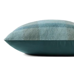 Chris Loves Julia x Loloi Andi Blue / Multi 18\'\' x 18\'\' Cover w/Poly Pillow
