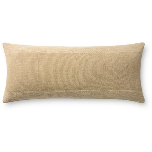 Leanne Ford x Loloi Medlock Beige 13'' x 35'' Cover w/Down Pillow