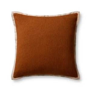 Loloi PLL0207 Rust 22\" x 22\" Cover Only Pillow