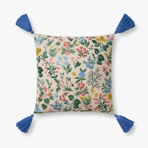 Loloi X Rifle Paper Co. 18\" X 18\", Down-Filled Pillow