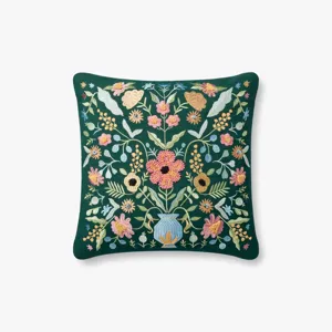 Loloi X Rifle Paper Co. 18\" X 18\", Poly-Filled Pillow