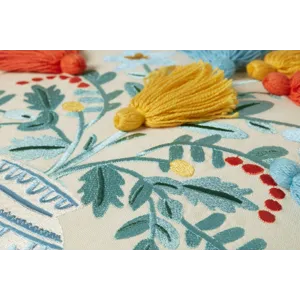 Loloi X Rifle Paper Co. 18\" X 18\", Poly-Filled Pillow