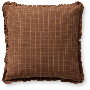 Chris Loves Julia x Loloi Dinah Chestnut 18'' x 18'' Pillow Cover Only