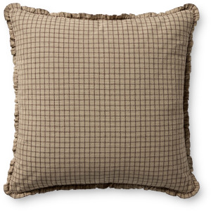 Chris Loves Julia x Loloi Dinah Mushroom 22'' x 22'' Pillow Cover Only