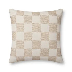 Loloi PLL0123 Beige 22\'\' x 22\'\' Cover Only Pillow