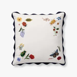 Loloi X Rifle Paper Co. 22\" X 22\", Poly-Filled Pillow