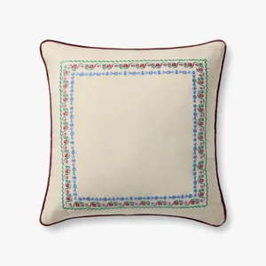 Loloi X Rifle Paper Co. 22\" X 22\", Cover Only Pillow