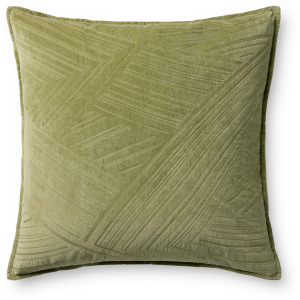 Brigette Romanek x Loloi PBR0021 Green 26'' x 26'' Cover w/Down Pillow
