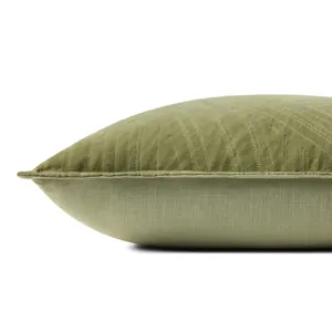 Brigette Romanek x Loloi PBR0021 Green 26\'\' x 26\'\' Cover w/Down Pillow