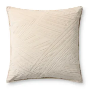 Brigette Romanek x Loloi PBR0021 Ivory 26\'\' x 26\'\' Cover w/Poly Pillow