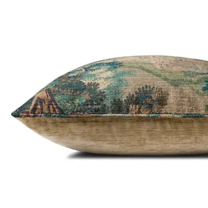 Loloi PLL0211 Green / Multi 13\" x 21\" Cover w/Down Pillow