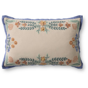 Rifle Paper Co. x Loloi Willow Border Ivory / Multi 13'' x 21'' Cover Only Pillow
