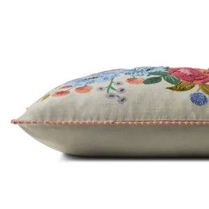 Rifle Paper Co. x Loloi Vintage Garden Lt. Green / Multi 13'' x 21'' Cover Only Pillow