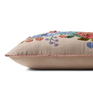 Rifle Paper Co. x Loloi Vintage Garden Pink / Multi 13'' x 21'' Cover w/Poly Pillow