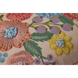 Rifle Paper Co. x Loloi Vintage Garden Pink / Multi 13'' x 21'' Cover w/Poly Pillow