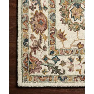 Padma White / Multi Rug (9' 3" X 13')