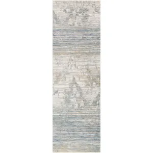 Pandora Ivory / Blue Rug (2' 6" X 12' 0")