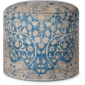 Loloi LPF211 Blue / Tangerine 18x 18 x 20 Pouf