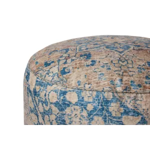Loloi LPF211 Blue / Tangerine 18x 18 x 20 Pouf