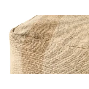 Leanne Ford x Loloi Rosemoor Beige 24\" x 24\" x 13\" Pouf