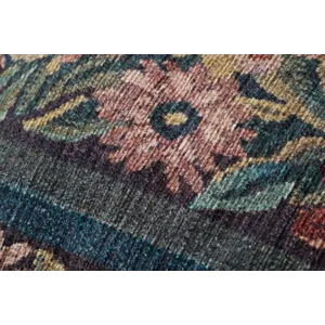 Loloi LPF0045 Blue / Multi 36\"W x 36\"D x 17\"H Pouf