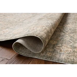 Chris Loves Julia x Loloi Palma Blue / Natural 2\'-3\" x 3\'-10\" Rug