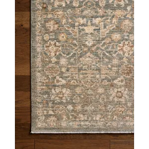 Chris Loves Julia x Loloi Palma Blue / Natural 2\'-3\" x 3\'-10\" Rug