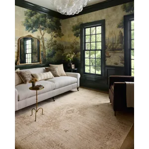 Chris Loves Julia x Loloi Palma Natural / Smoke 2\'-7\" x 7\'-6\" Rug