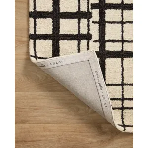 Polly Black / Ivory Rug (2' 0" X 5' 0")