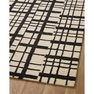 Polly Black / Ivory Rug (2' 0" X 5' 0")