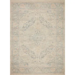 Priya Bone / Bluestone Rug (2' 3" X 3' 9")