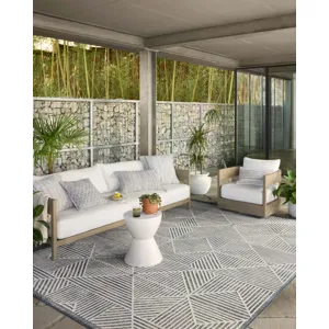 Rainier Denim / Ivory Rug (9' 2" X 12' 2")