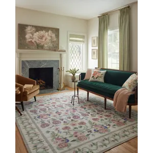 Loloi X Rifle Paper Co. Rosa 3\'-9\" X 5\'-6\" Rug