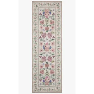 Loloi X Rifle Paper Co. Rosa 3\'-9\" X 5\'-6\" Rug