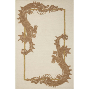 Brigette Romanek x Loloi Romi Ivory / Spice Rug