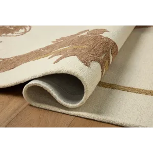 Brigette Romanek x Loloi Romi Ivory / Spice 7\'-9\" x 9\'-9\" Rug