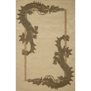 Brigette Romanek x Loloi Romi Natural / Olive 7\'-9\" x 7\'-9\" Rug