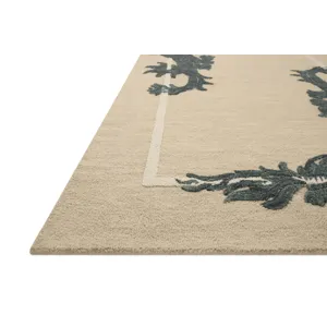 Brigette Romanek x Loloi Romi Oatmeal / Midnight 8\'-6\" x 11\'-6\" Rug