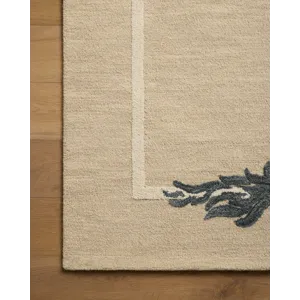 Brigette Romanek x Loloi Romi Oatmeal / Midnight 8\'-6\" x 11\'-6\" Rug