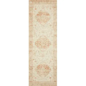 Rosette Ivory / Terracotta Rug (2' 6" X 7' 6")