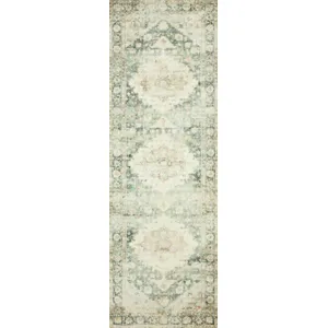 Rosette Teal / Ivory Rug (2' 2" X 3' 8")