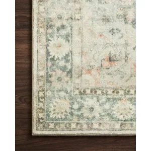 Rosette Teal / Ivory Rug (2' 2" X 3' 8")