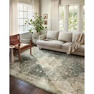 Rosette Slate / Ivory Rug (2' 2" X 3' 8")