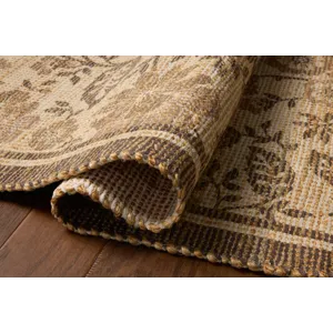 Chris Loves Julia x Loloi Rue Bark / Mocha 2\'-3\" x 3\'-9\" Rug