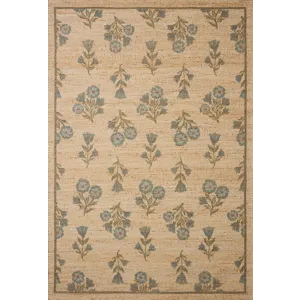 Chris Loves Julia x Loloi Rue Moss / Blue 7\'-6\" x 9\'-6\" Rug