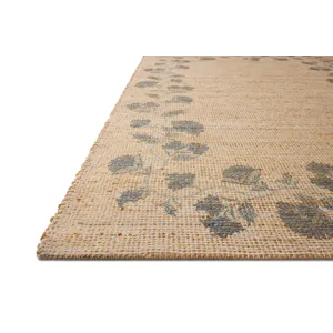 Chris Loves Julia x Loloi Rue Natural / Denim 2\'-3\" x 3\'-9\" Rug